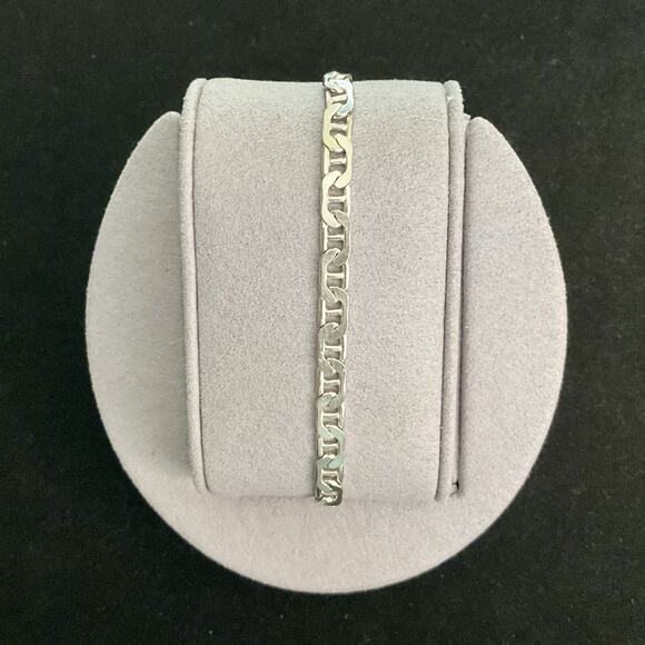 Men’s 8” Mariner Link Bracelet 4.5mm Wide Solid 925 Sterling Silver ITALY 7.32g - Picture 14 of 15